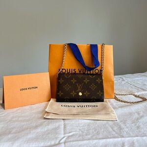 Louis Vuitton Porte-Monnaie Tresor Wallet with Chain- Vintage